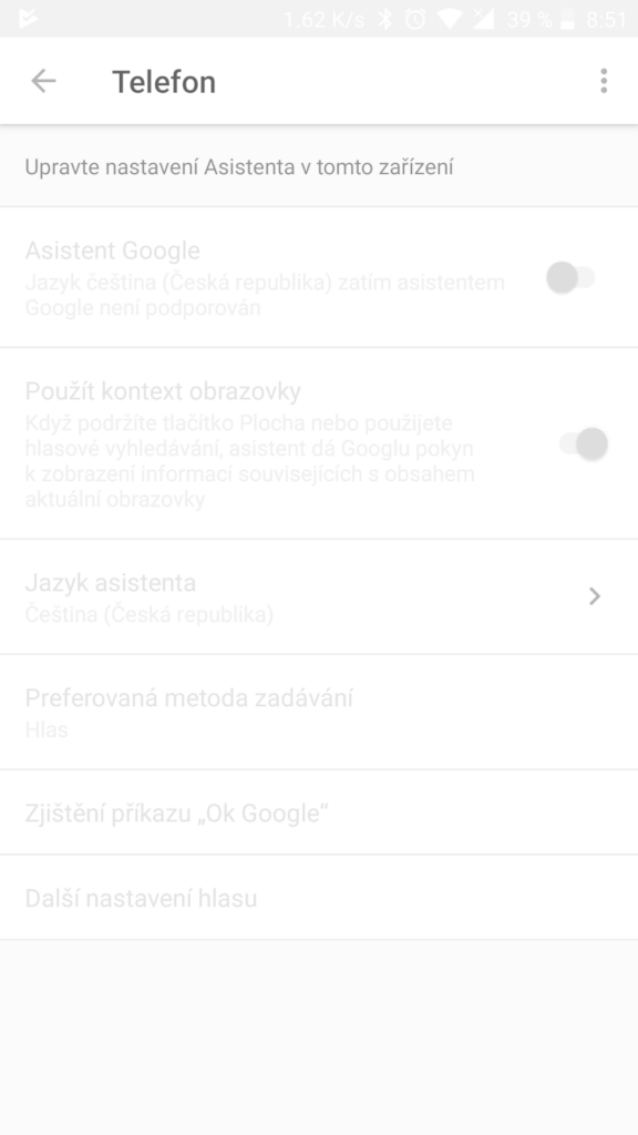 asistent google nastaveni