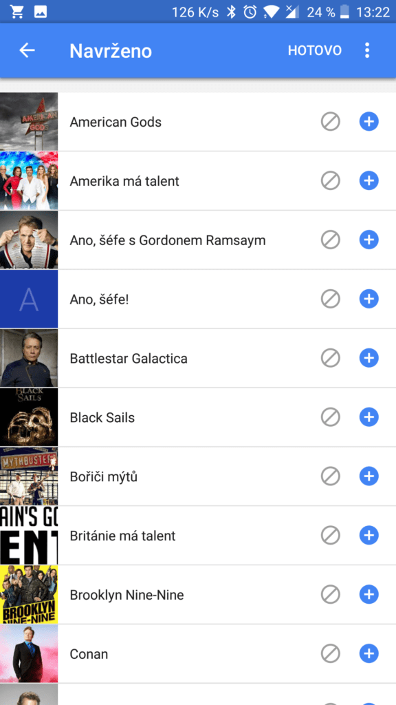 google feed serialy