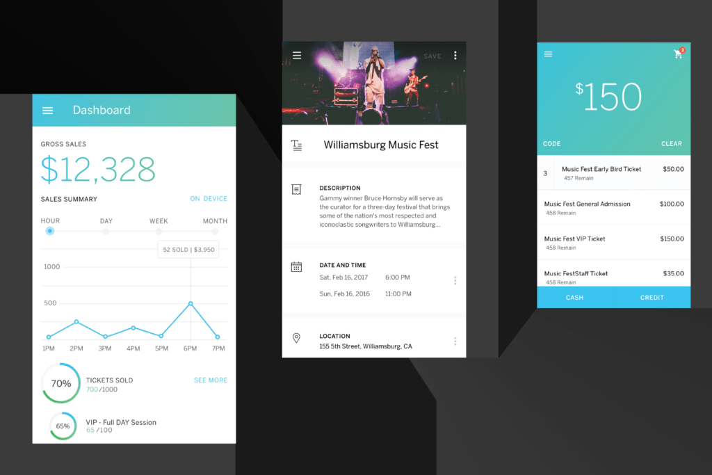 material design eventbrite akce