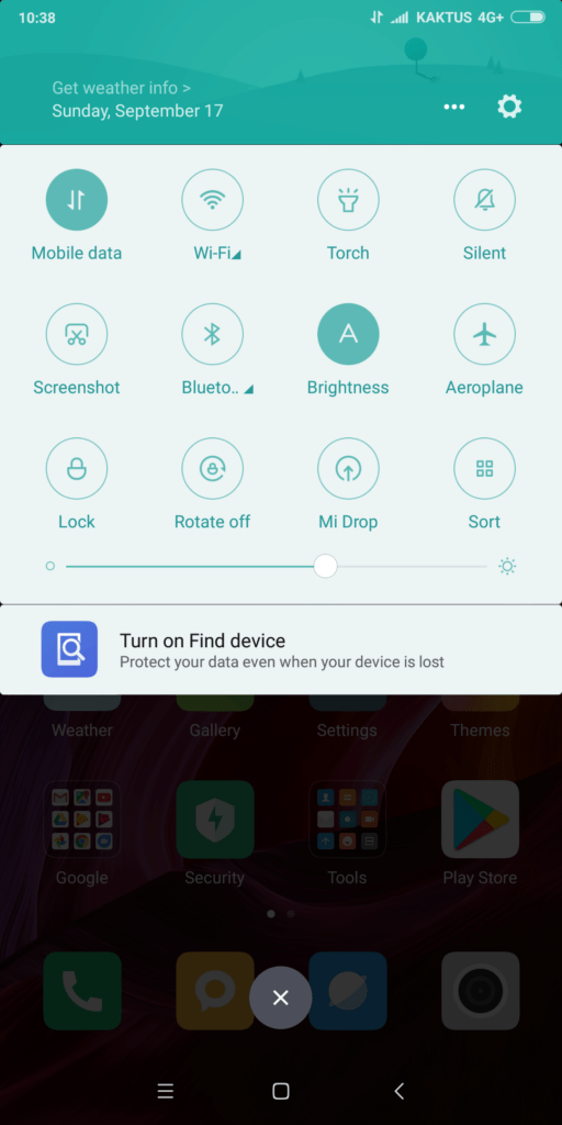 miui 9 notifikacni lista