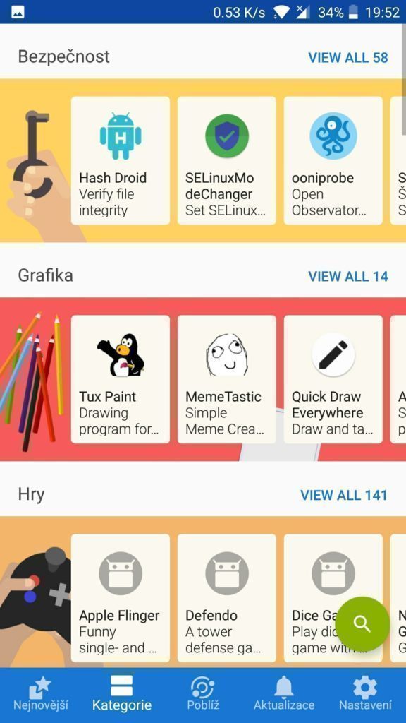 F droid aplikace repozitar open source 2