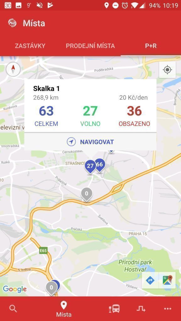Informace o volných místech