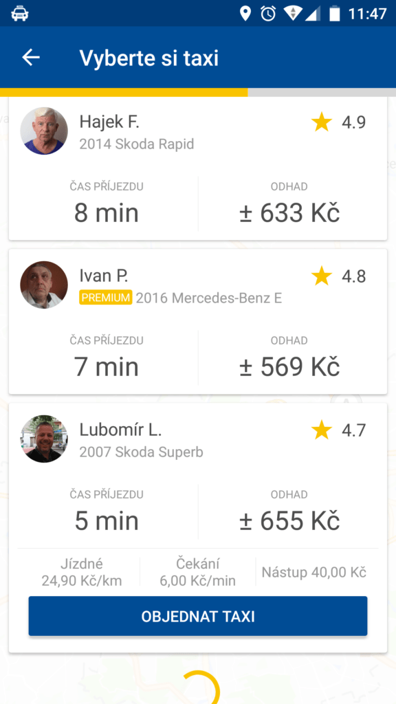 Liftago prazske taxi android 1