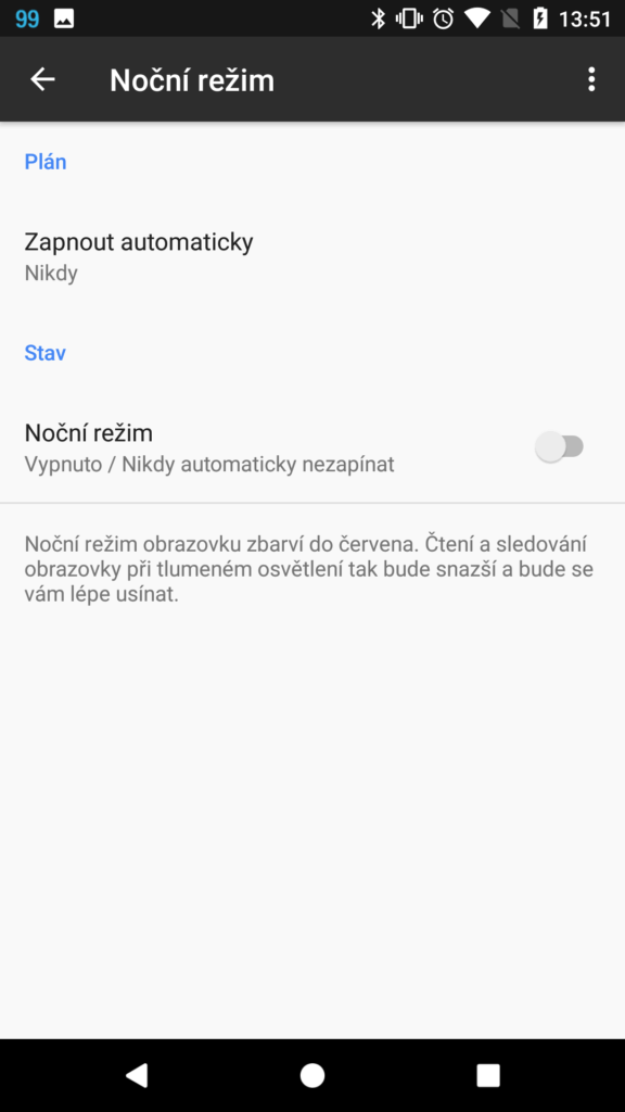 Recenze Google Pixel Android 7.1 nocni rezim 1
