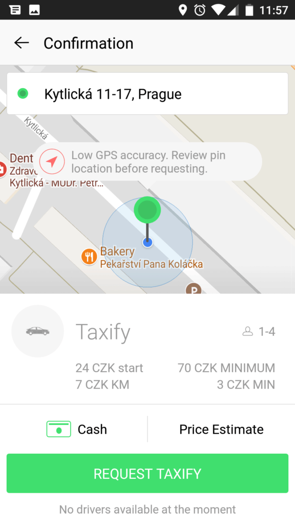 Taxify taxi v praze android 2