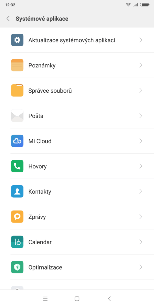 systemove aplikace miui 9 mi mix 2