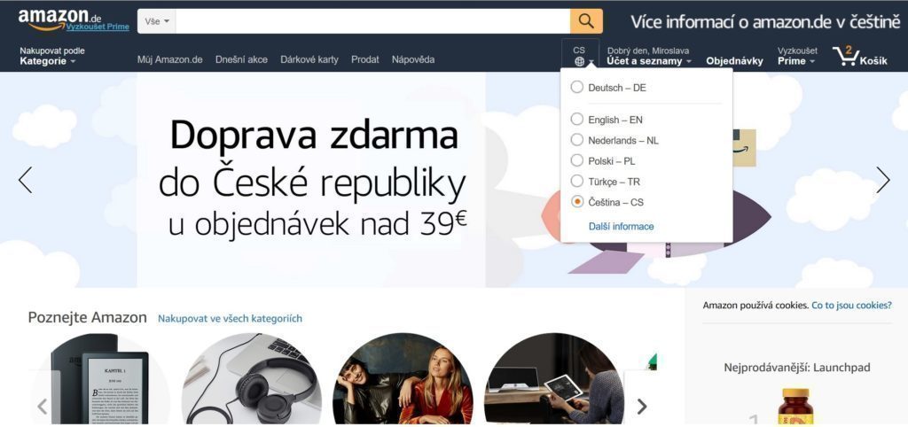 Amazon v Češtině 2