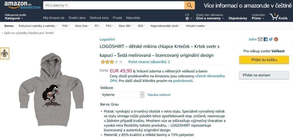 Amazon v Češtině 3