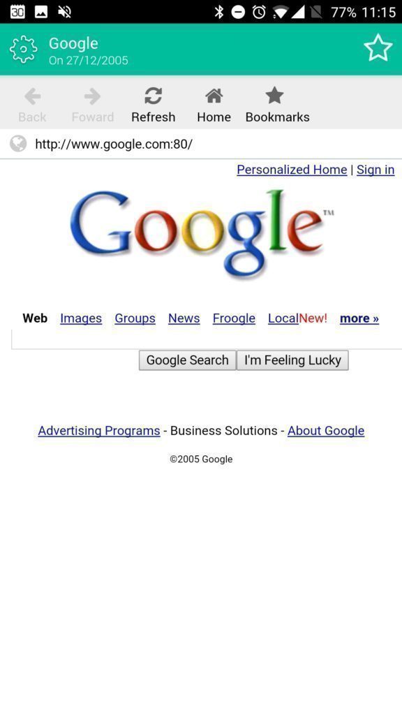 Google v roce 2005