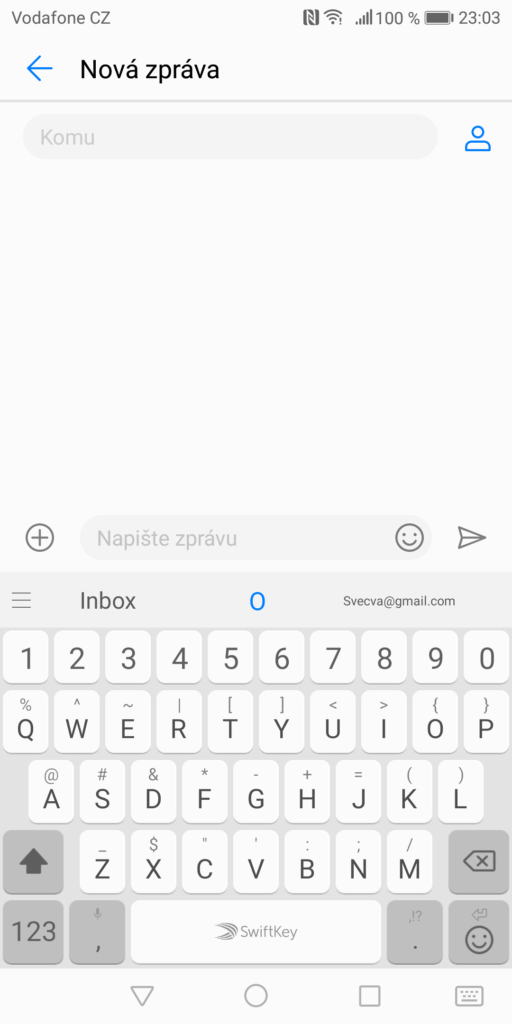 Huawei Mate 10 Pro klávesnice