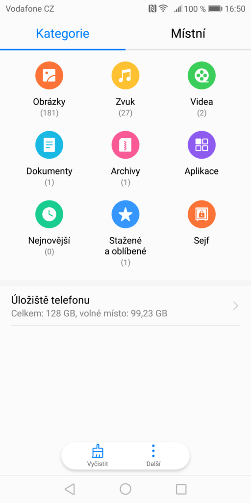 Huawei Mate 10 Pro správce