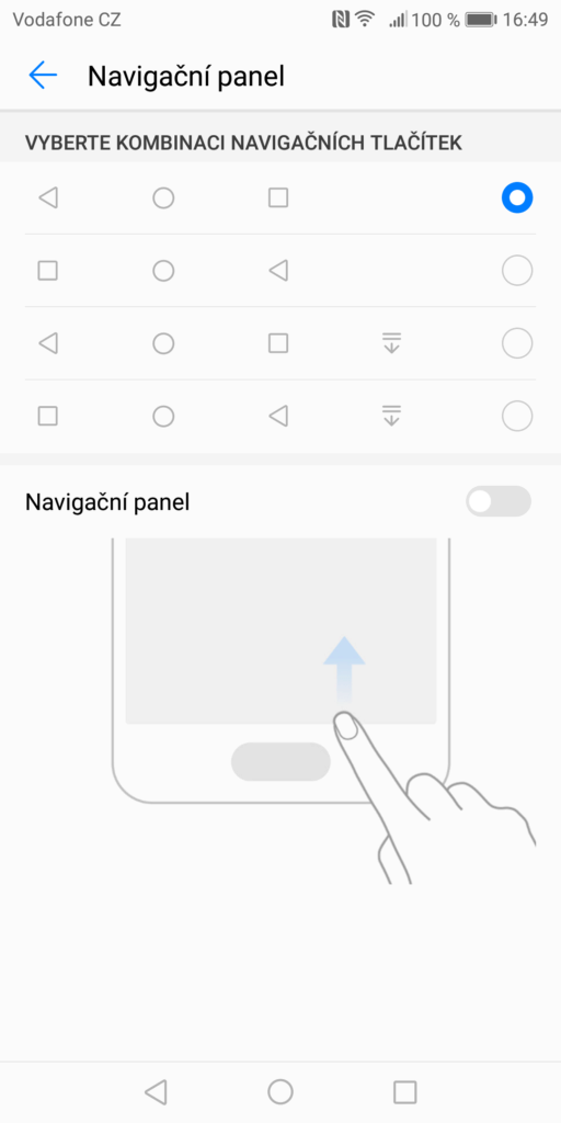Huawei Mate 10 Pro tlačítka
