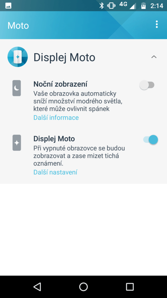 Motorola Moto G5S Plus moto displej