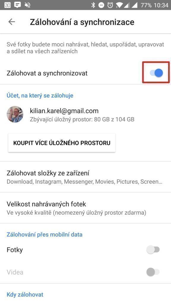 Možnosti zálohování
