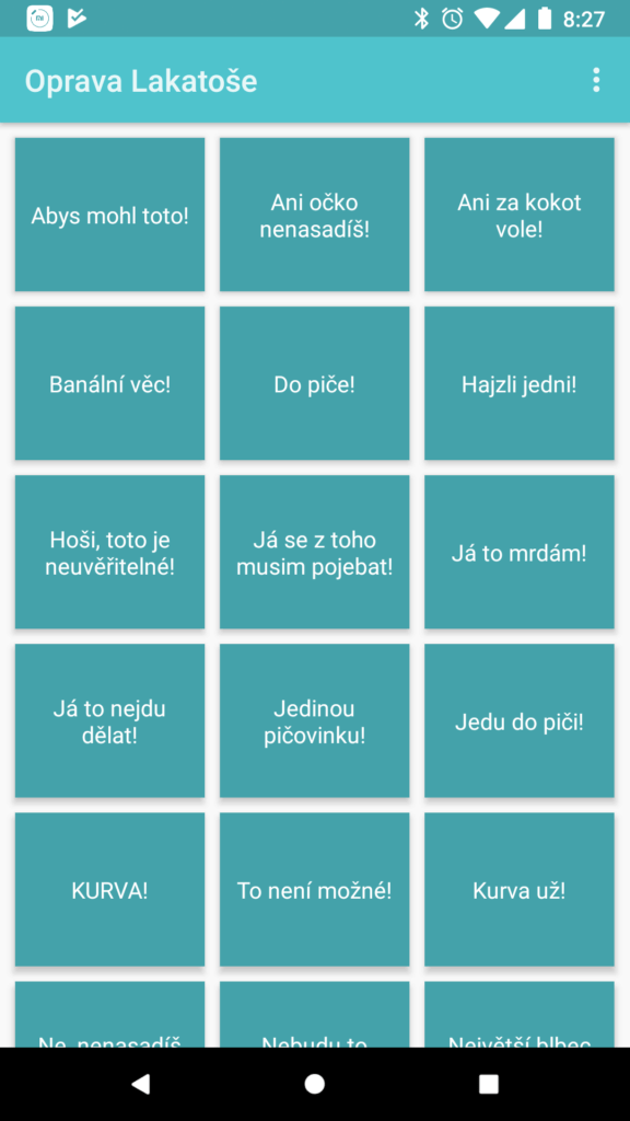 Oprava Lakatose Android