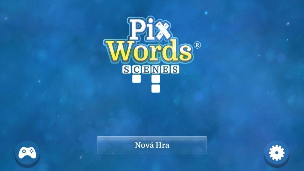 Úvodní obrazovka PixWords Scenes