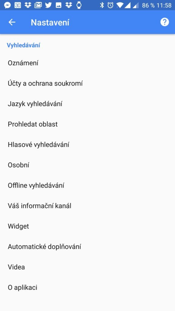 Možnosti nastavení