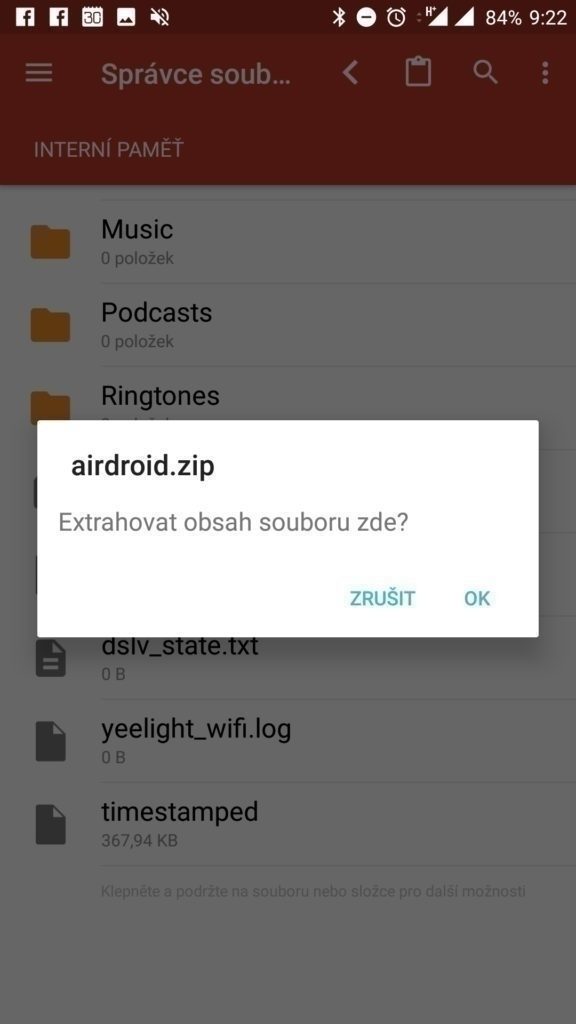 Extrahování archivu ZIP