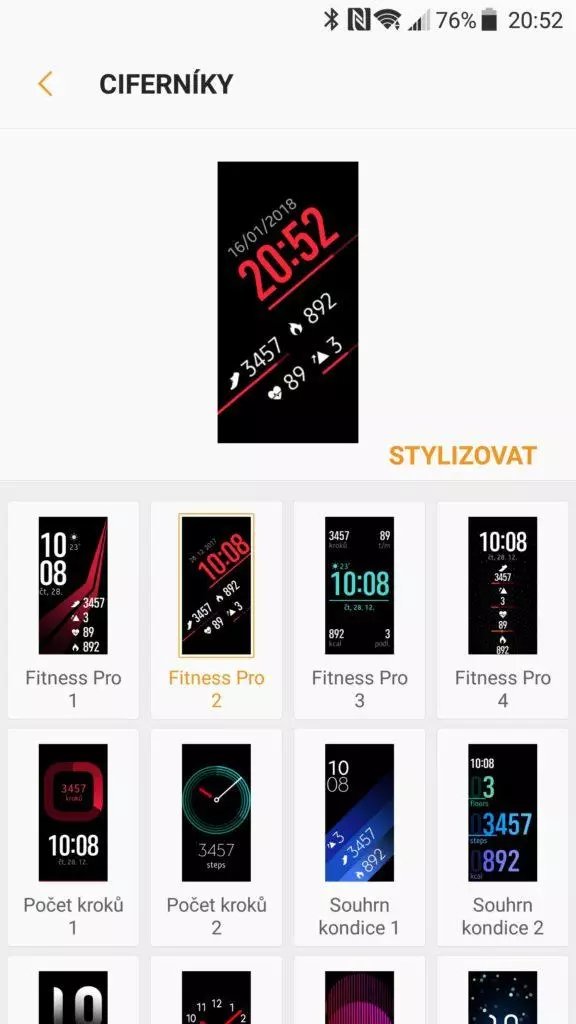 Samsung Gear Fit 2 Pro aplikace 6