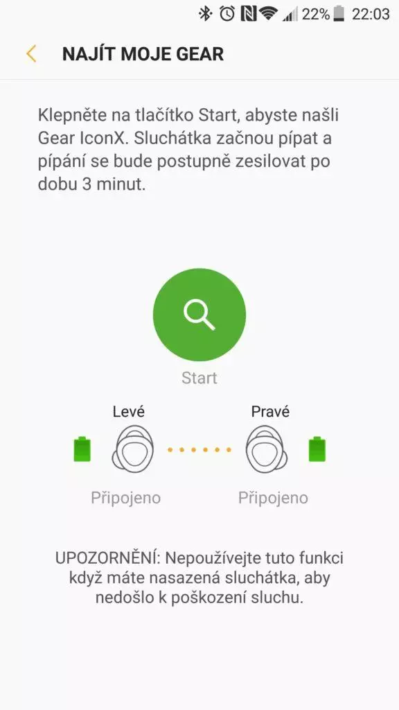 Samsung Gear IconX (2018) app