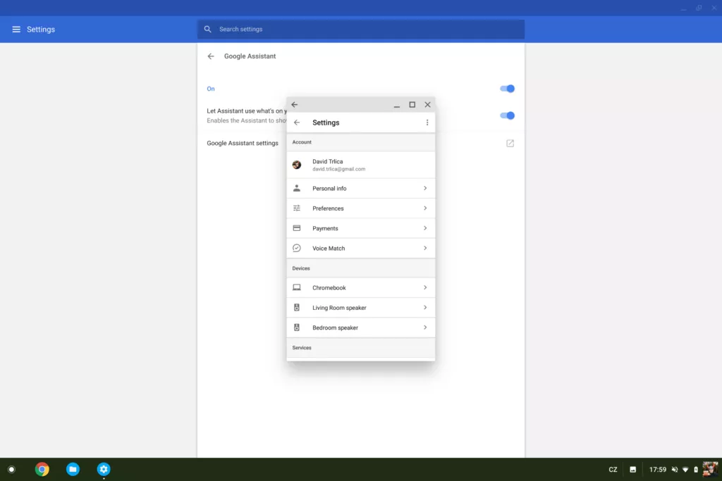 Asistent Google Pixelbook Chromebook