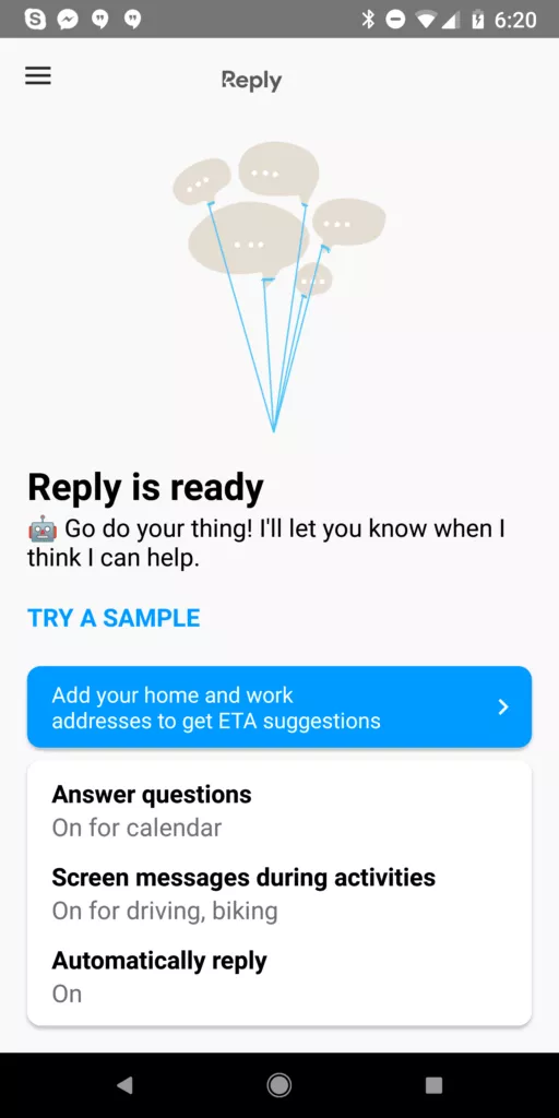reply area 120