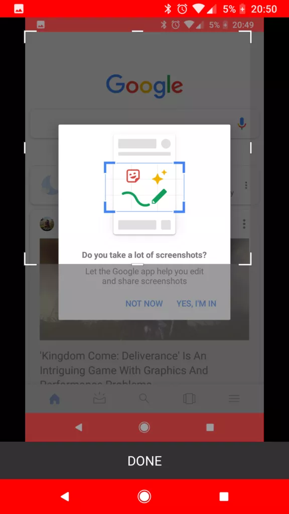 snimky obrazovky Google aplikace (3)
