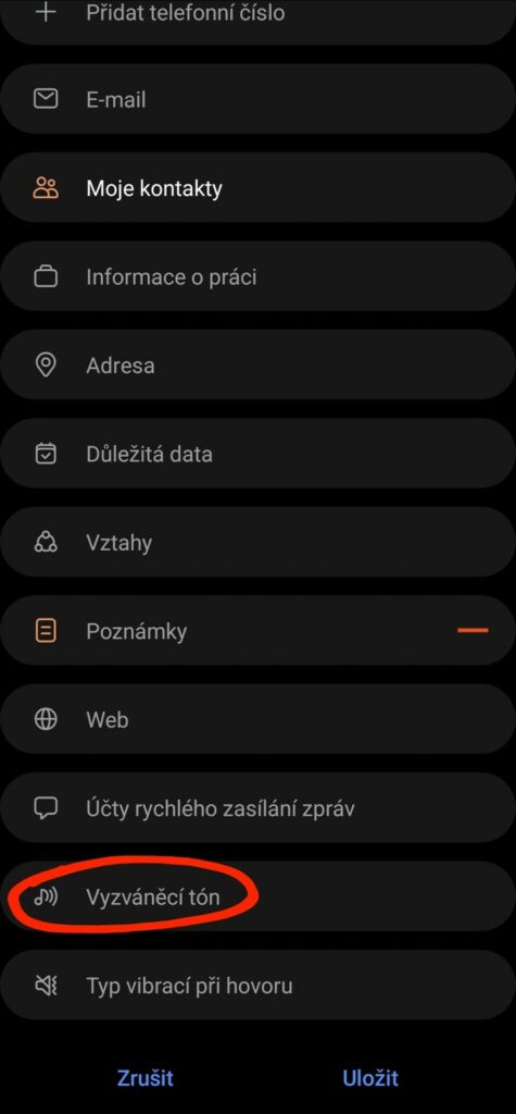 Android vlastní vyzvánění zvuky nastavení 3 telefon kontakty vyzváněcí tón