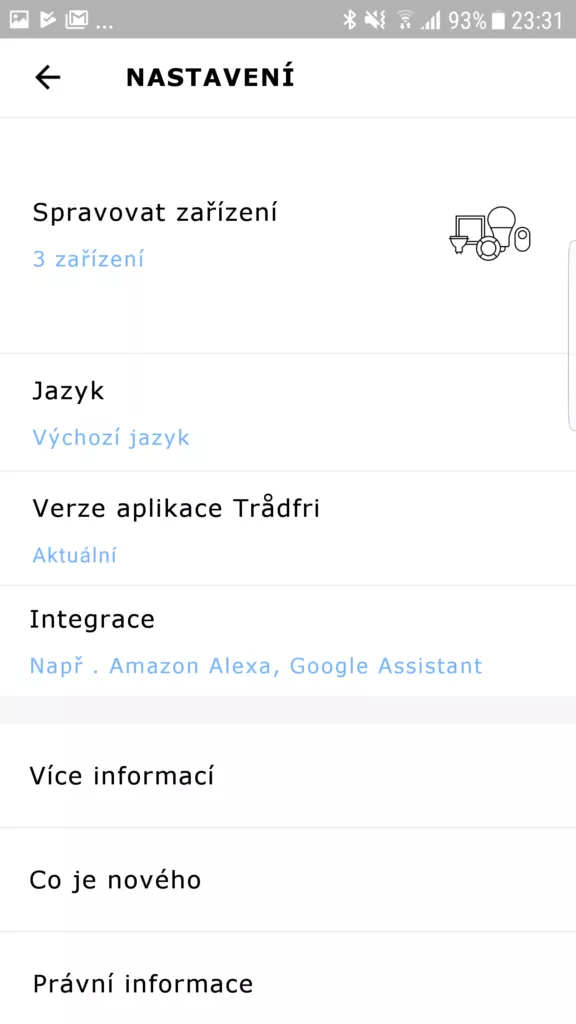 chytre svetlo IKEA asistent Google