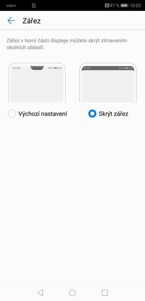 skryty zarez huawei p20 pro