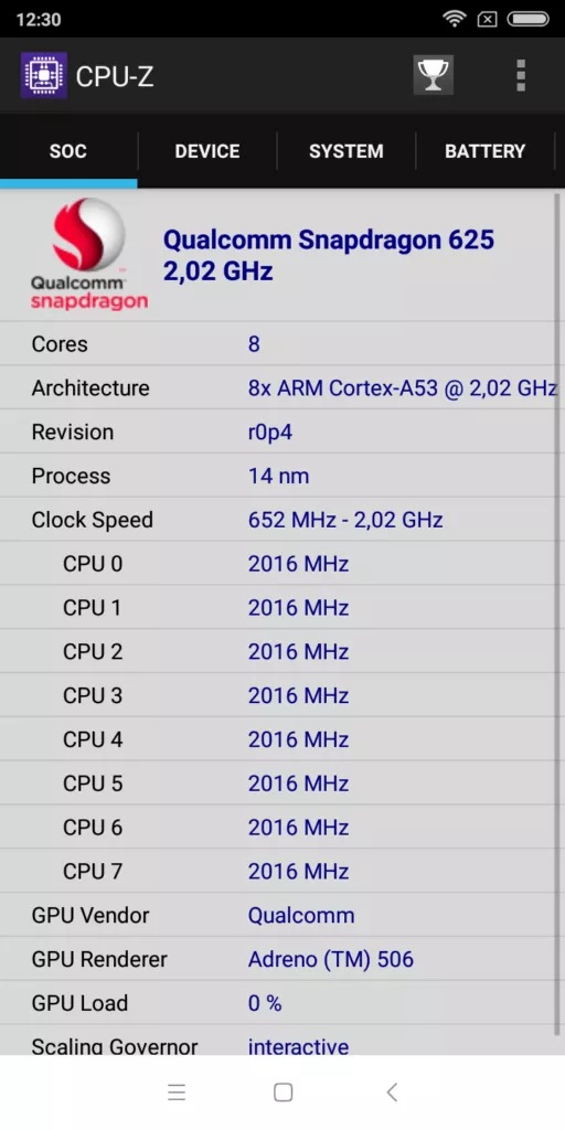 xiaomi redmi S2 cpu