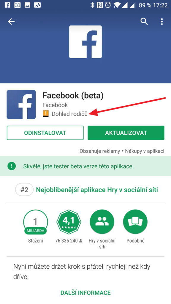 Aplikace s dohledem rodičů