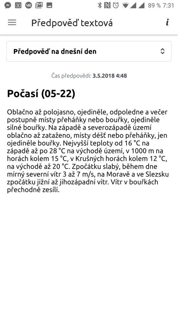 Textová předpověď