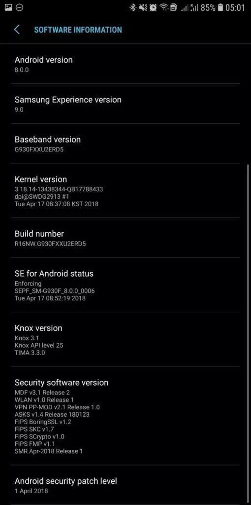 android 8 oreo aktualizace samsung galaxy s7
