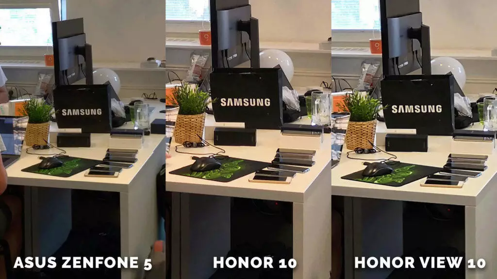 Testování Asus Zenfone 5 vs. Honor 10 vs. Honor View 10 - stul