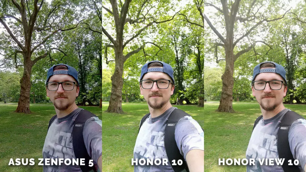 Test selfie - Asus Zenfone 5 vs. Honor 10 vs. Honor View 10