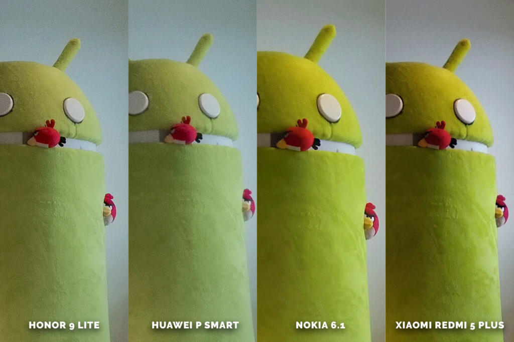 Fototest levných telefonů Honor 9 Lite vs Huawei P Smart vs Nokia 6.1 vs Xiaomi Redmi 5 Plus - android maskot