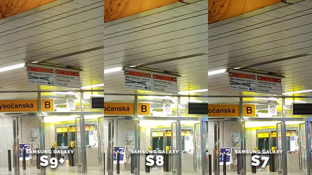 Noční fotografie Samsung Galaxy - metro