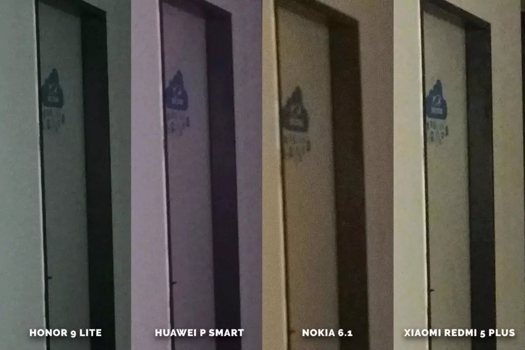Huawei vs Honor vs Xiaomi vs Nokia fototest dvere detail