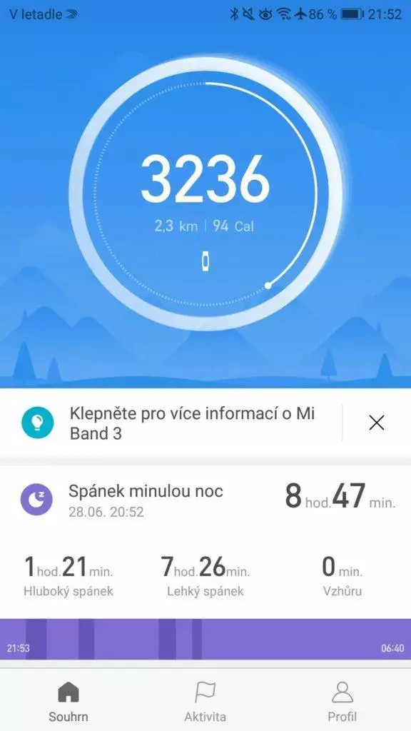 Xiaomi Mi Band 3 Mi Fit aktivity