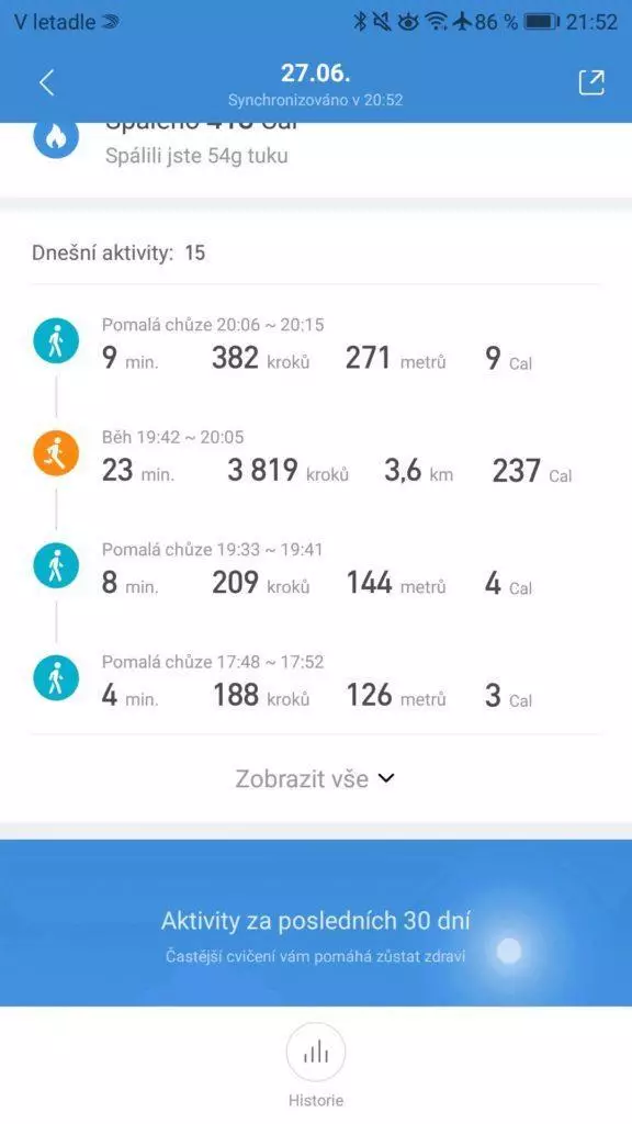 Xiaomi Mi Band 3 Mi Fit aktivity