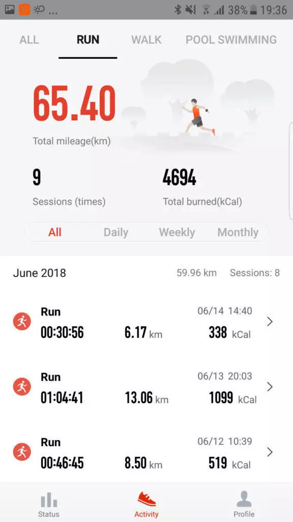 amazfit watch aplikace stratos behani