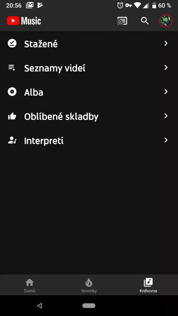 youtube music aplikace