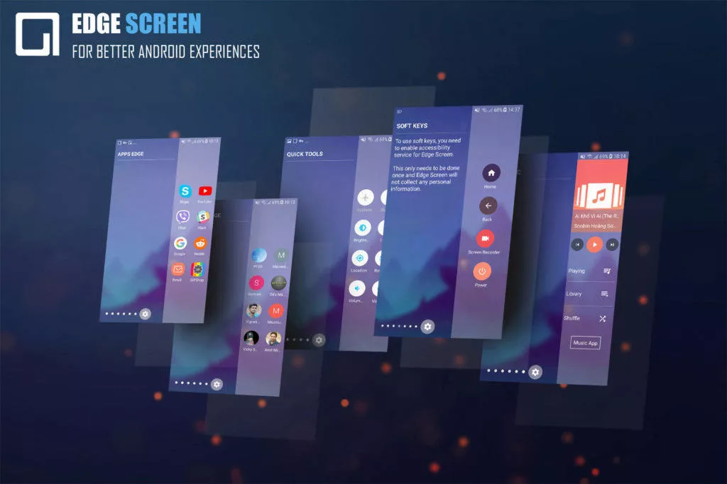 Edge Screen aplikace samsung telefon
