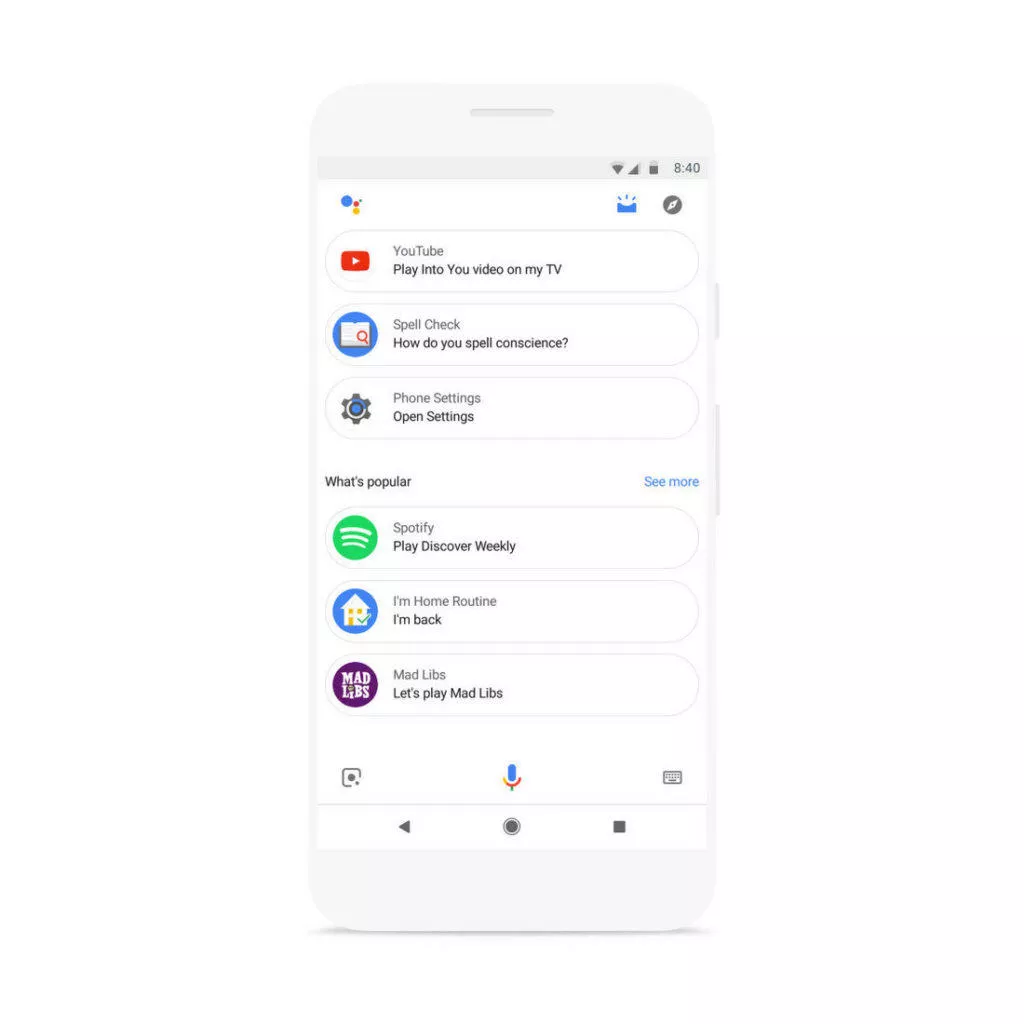 google asistent informace doporuceni