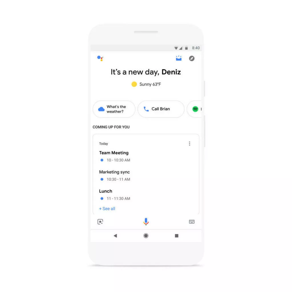 google asistent uzitecne informace