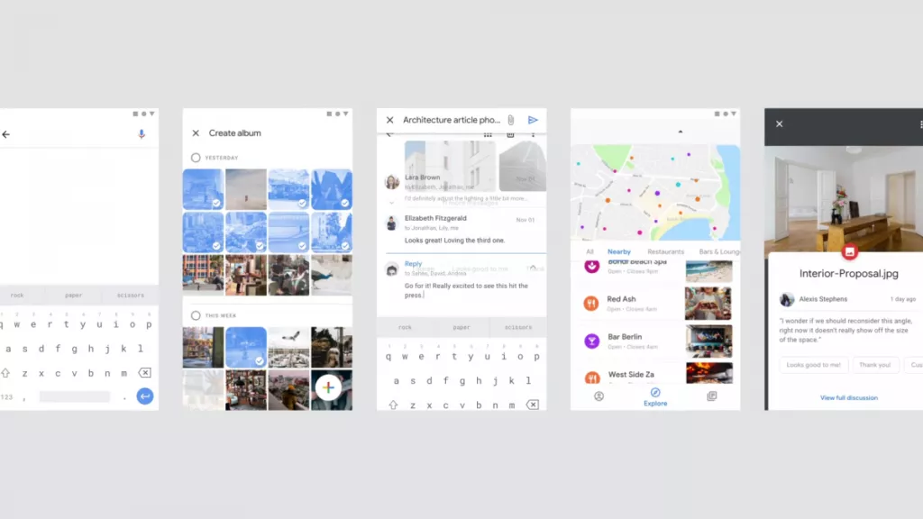 material design 2 android p google aplikace