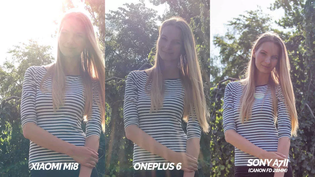 mi 8 vs oneplus 6 vs sony a7ii srovnani fotografii - osoba proti slunci
