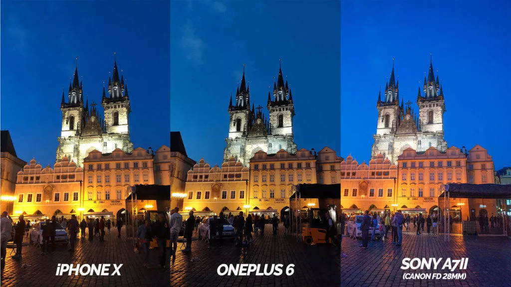 nocni praha fototest oneplus 6 vs iphone X
