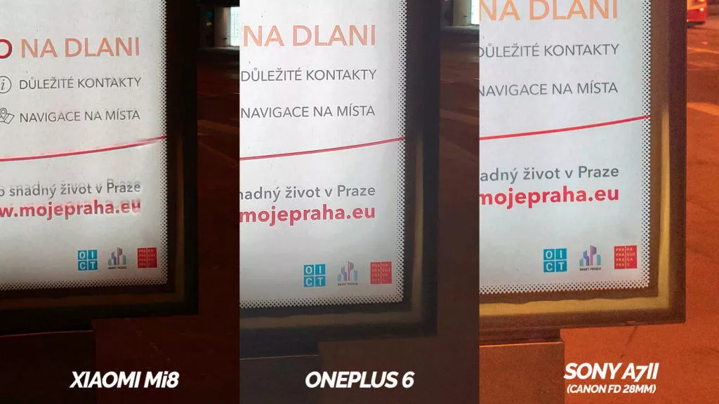 reklama detail nocni foto test oneplus 6 vs xiaomi mi 8 vs sony zrcadlovka